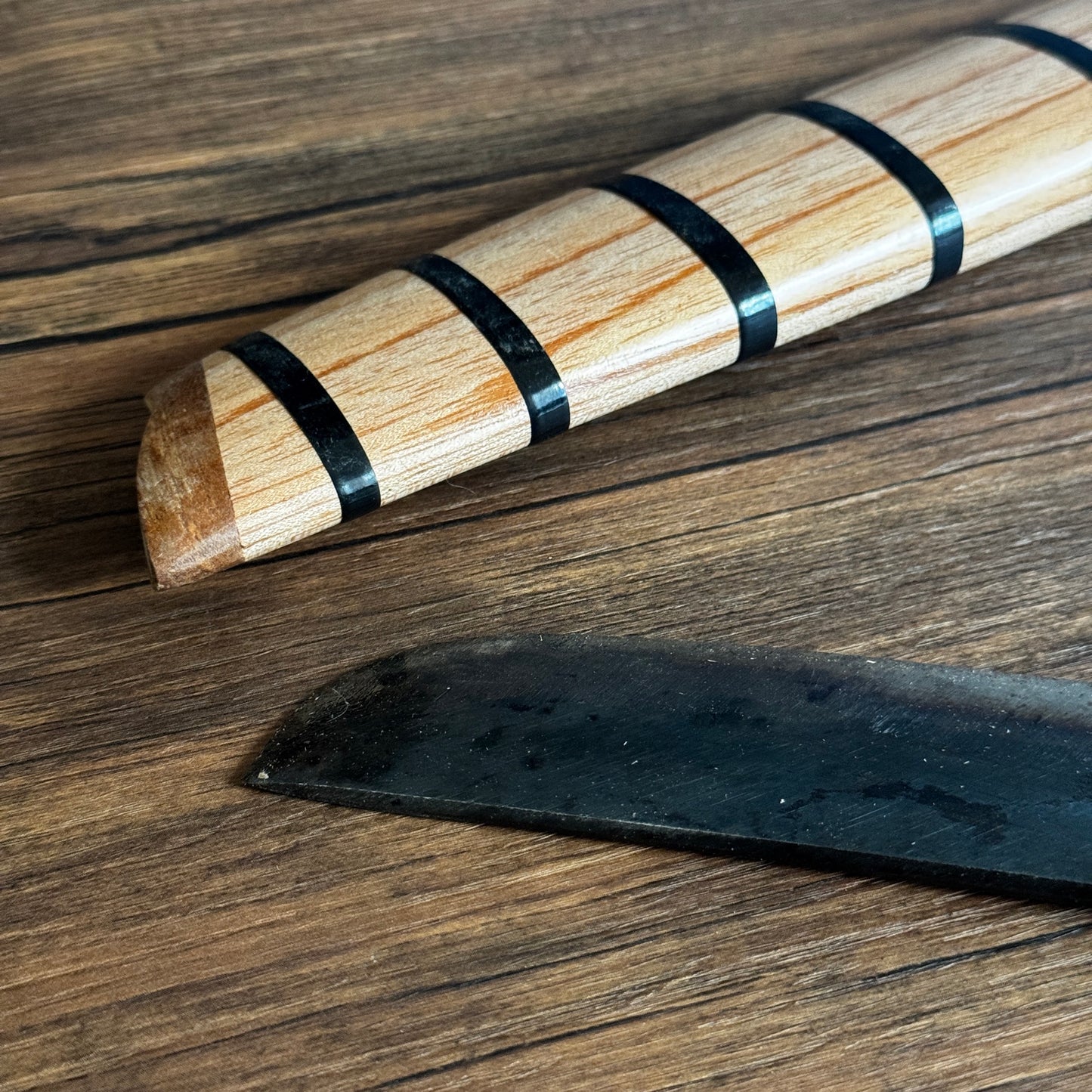 hand-forged golok machete guava wood sheath complete farming gardening set