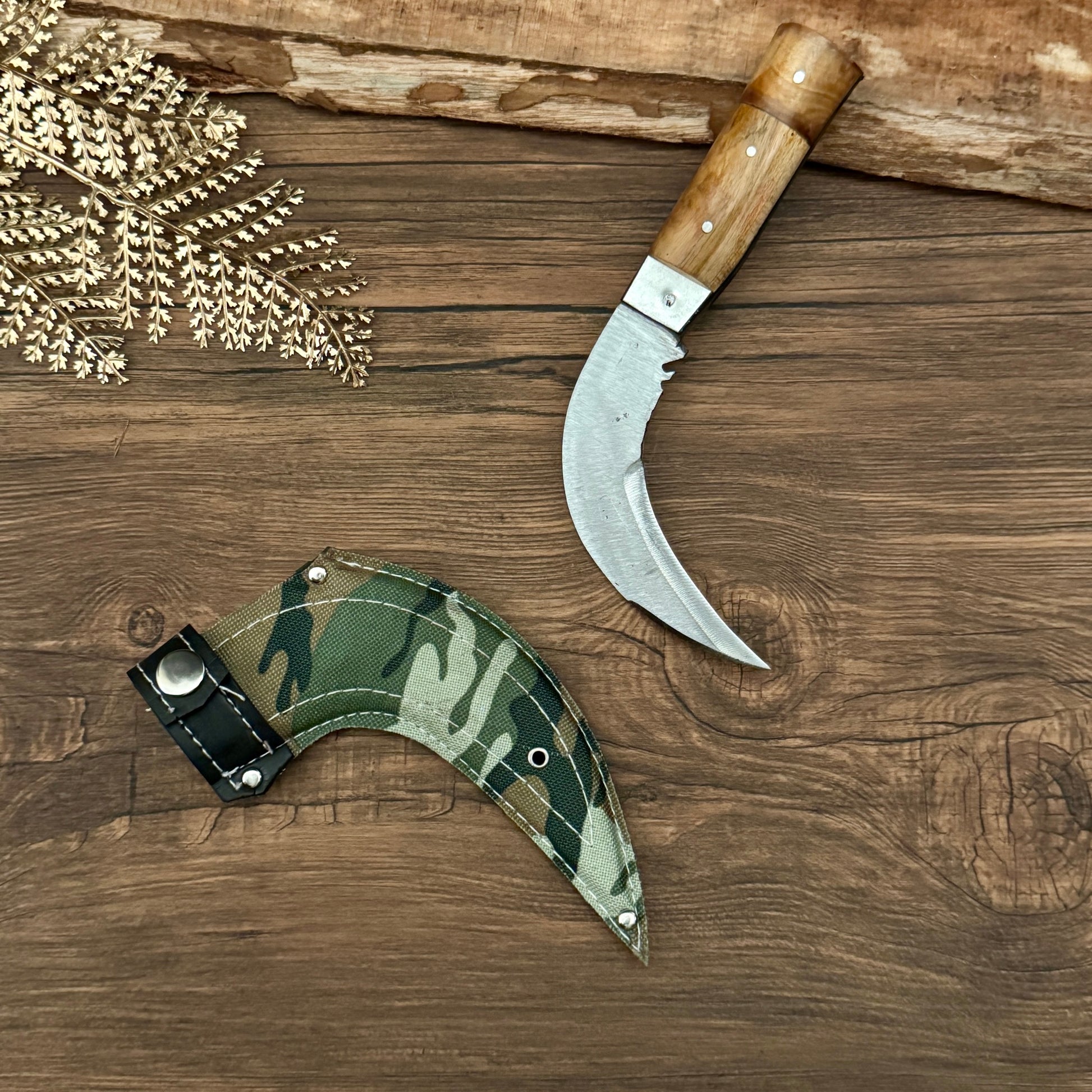 batik leather sheath hand-forged karambit knife hand stitched Indonesian traditional motif