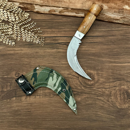 batik leather sheath hand-forged karambit knife hand stitched Indonesian traditional motif