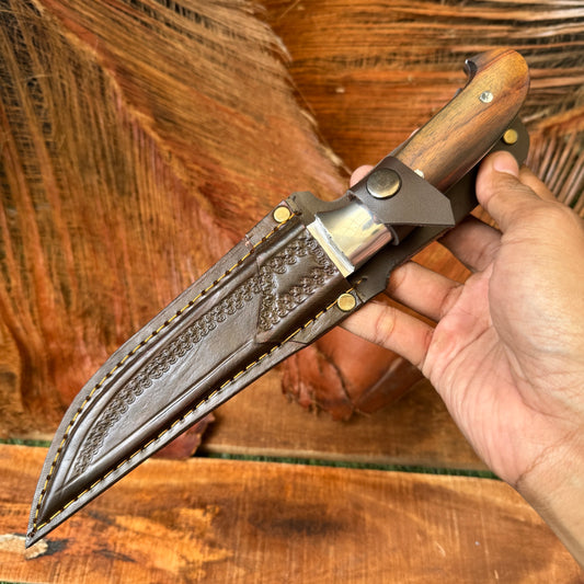 hand-forged skinning knife high speed steel blade sharp side profile