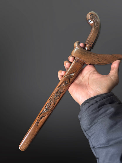Indonesian kris dagger wavy brass blade side profile hand forged
