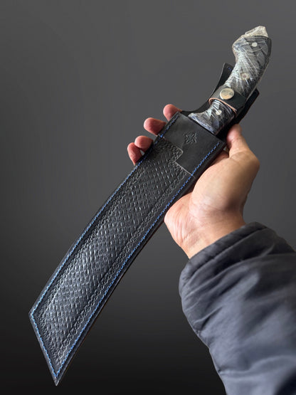 hand-forged parang machete high speed steel blade side profile sharp